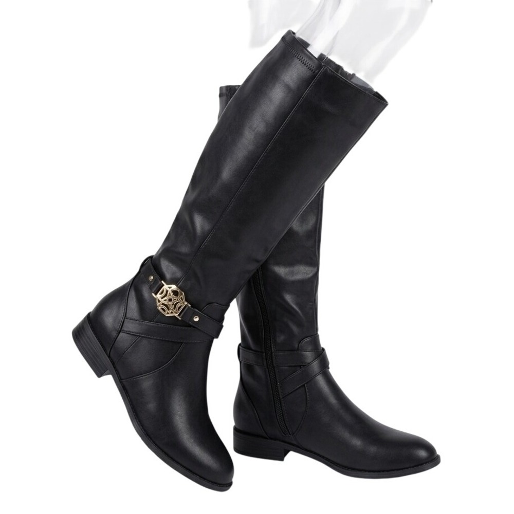 Michael by Michael Shannon Yvette 303723 Black Knee High Boots NWOT SKUW778